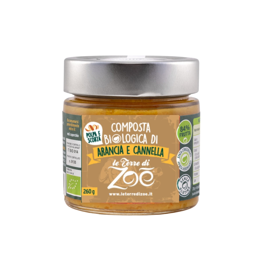 Confettura Biologica di Arancia di Calabria e Cannella 250 gr.