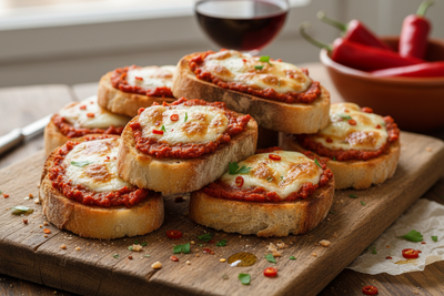 Bruschette con Nduja e Pecorino — Tastiness Food Shop