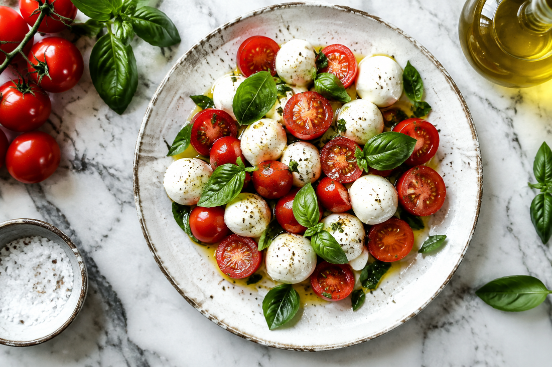 Ensalada Caprese con Mozzarella de Búfala
