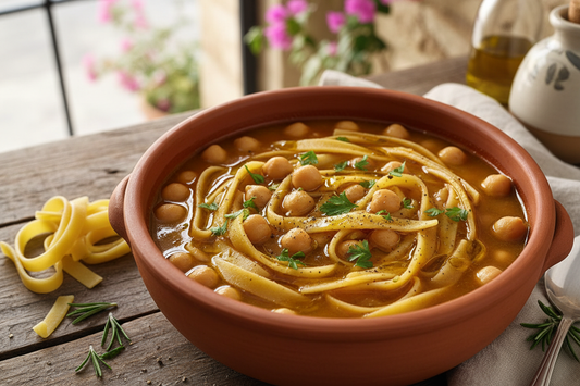 Ceci secchi con tagliatelle o senza