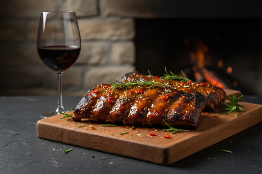 Costillas de Cerdo al Cirò Rosso DOCG a la Barbacoa