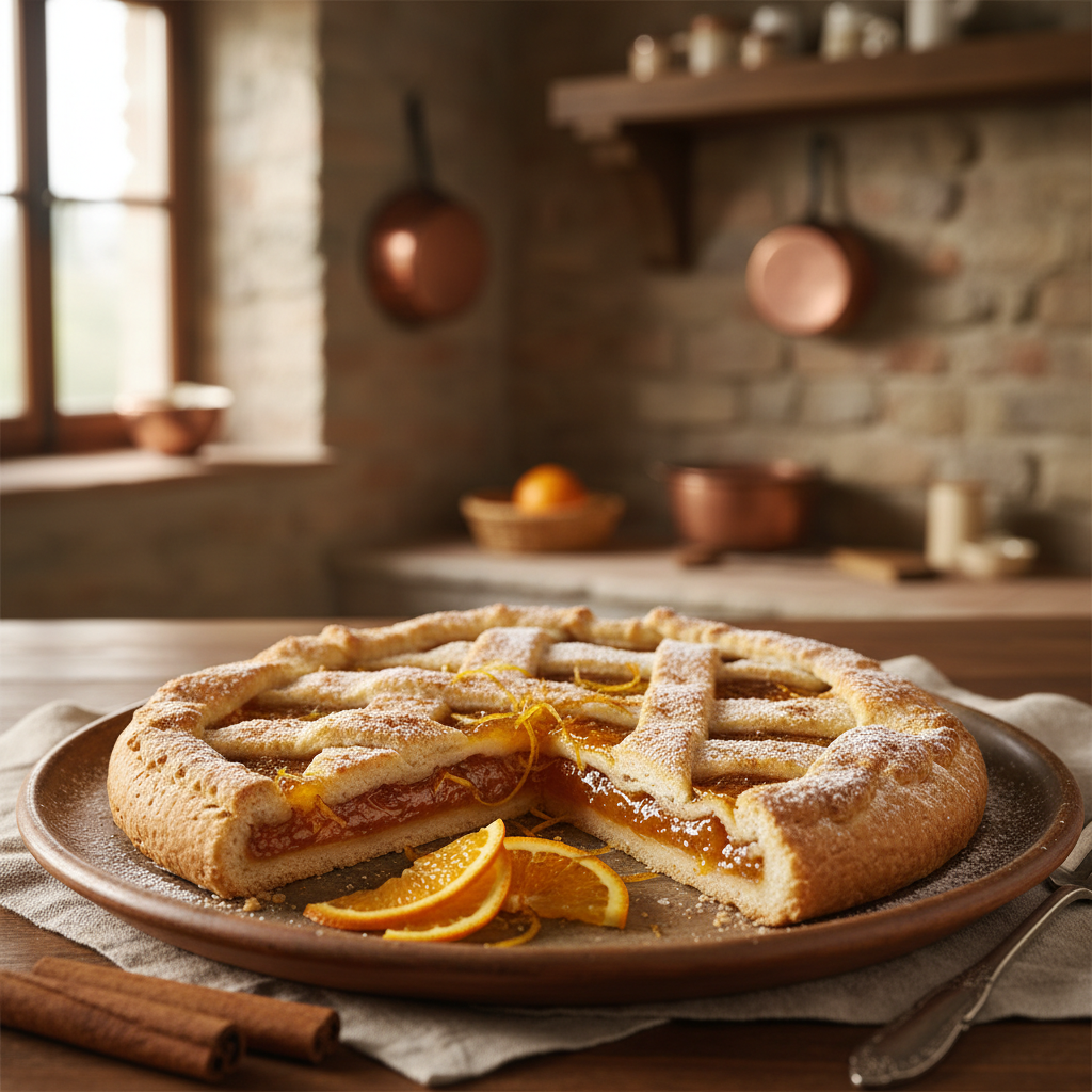 Crostata con Composta Biologica di Arancia di Calabria e Cannella