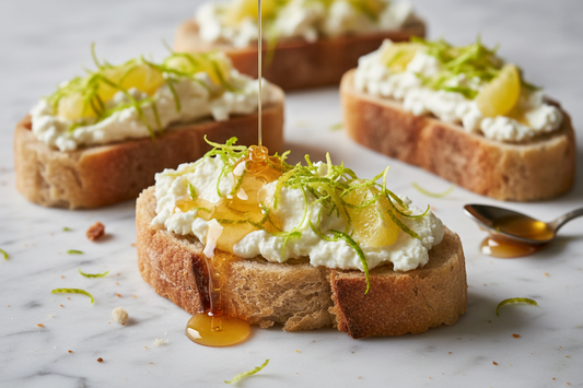 Crostini con Crema di Bergamotto e Ricotta