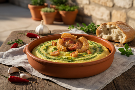 Curcudia - Polenta Broccoli e Ciccioli alla Calabrese
