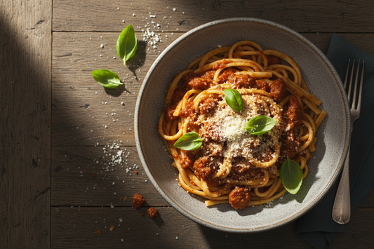 Fileja di Tropea au Ragû de Saucisse Calabraise et Tomate