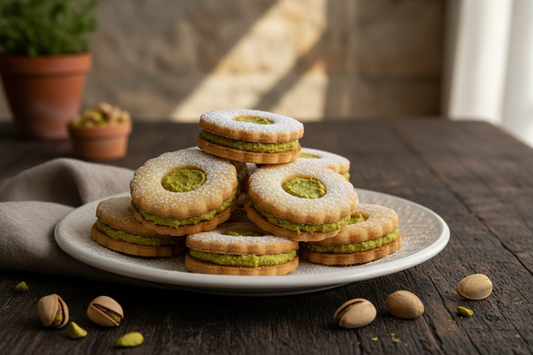 Occhi di bue al pistacchio