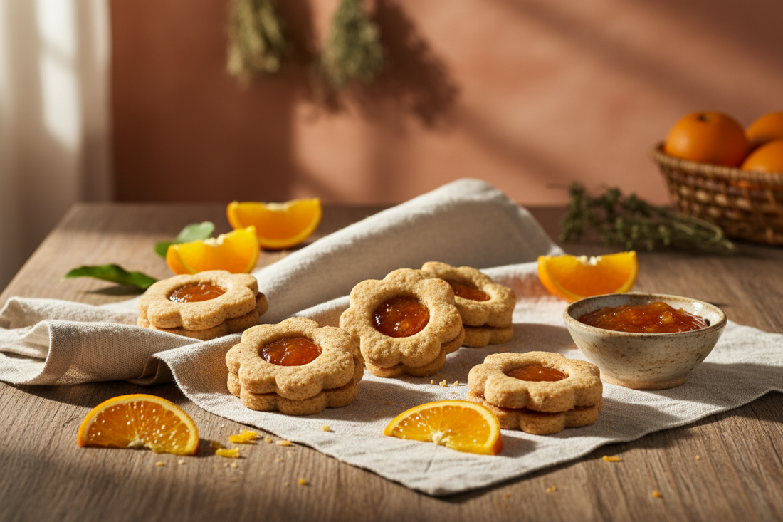Occhi di Bue Integrali e Marmellata di Arancia