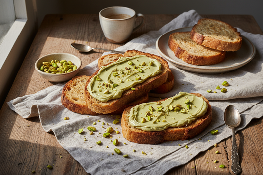 Pane di Jurmanu Tostato con Crema di Pistacchio di Sicilia