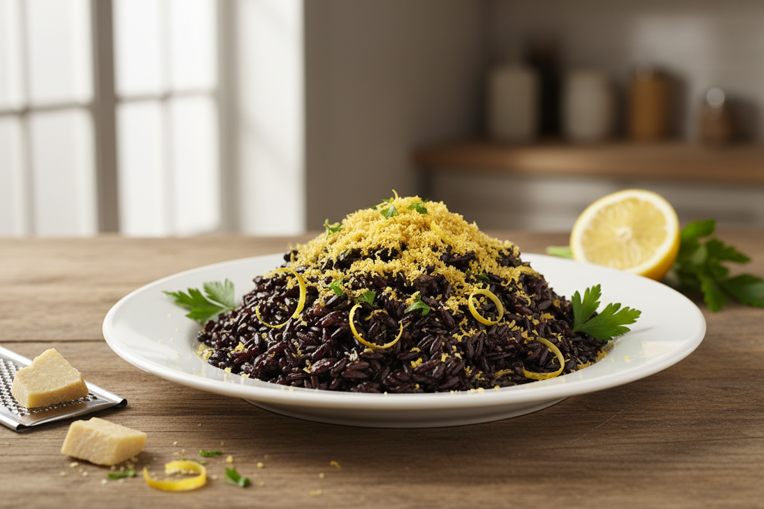 Riso Nerone di Calabria con Bottarga di Tonno