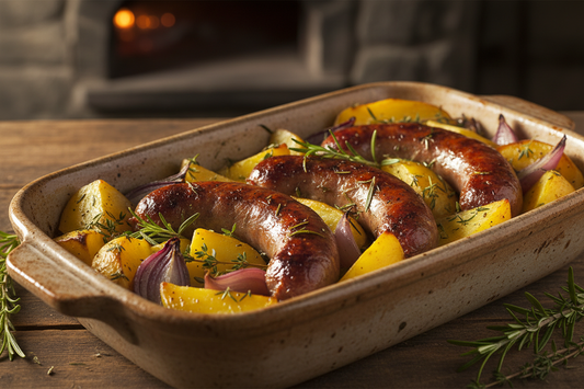 Salsiccia Curva Calabrese con Patate d'Aspromonte al Forno