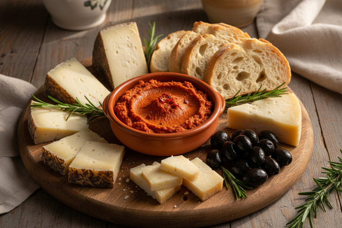 Kalabrisches Nduja- und Käsebrett
