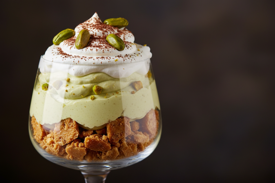 Dessert al Torrone di Bagnara con Crema di Pistacchio di Sicilia
