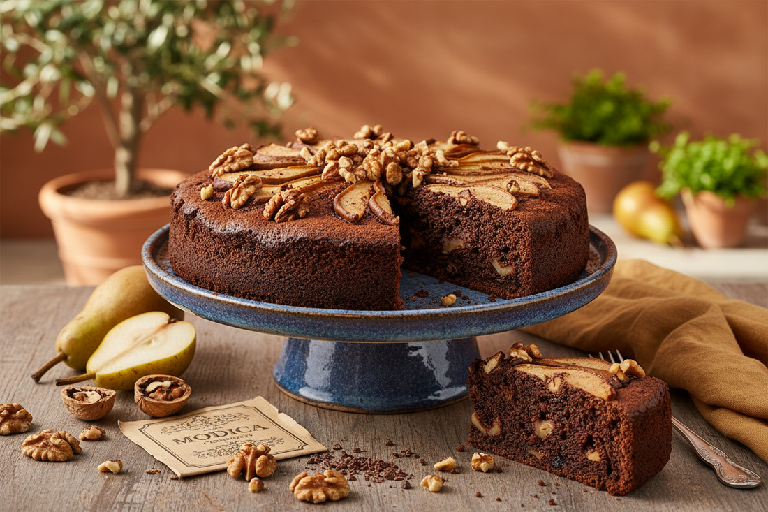 Torta di Cioccolato Noci e Pere - ricetta Tastiness Food Shop