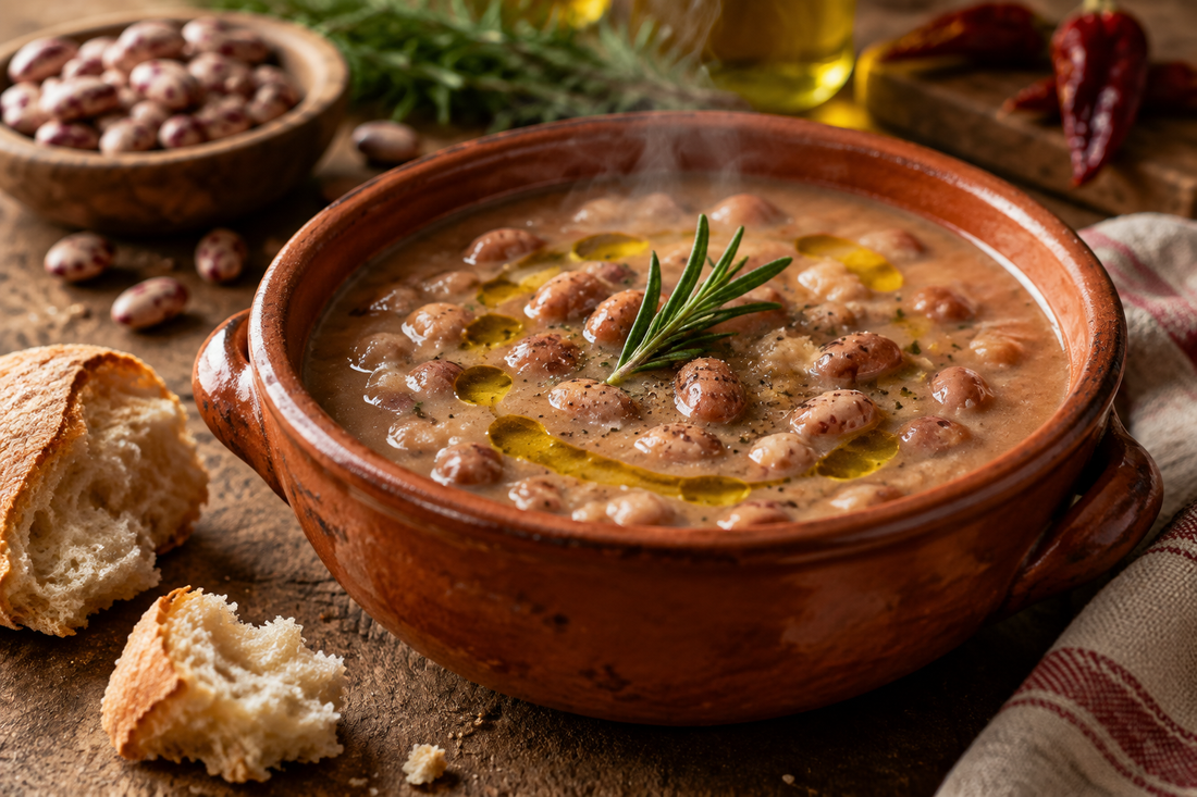Sopa de judías borlotti con orecchiette — Tastiness Food Shop