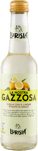Gassosa al Limone Lurisia in bottiglia, una bibita originale con limone Sfusato di Amalfi.