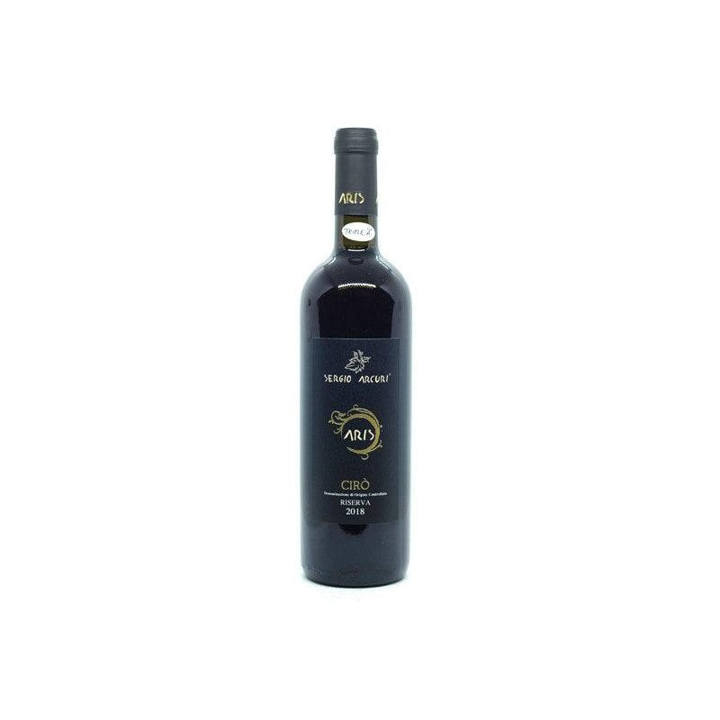 Aris Cirò Rosso Doc Superiore 75 cl wine by Sergio Arcuri, perfect for pairing with meat dishes.