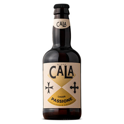 Birra Artigianale Calabrese in bottiglia da 33 cl, confezione per la lager Passione, autentico sapore della Calabria.