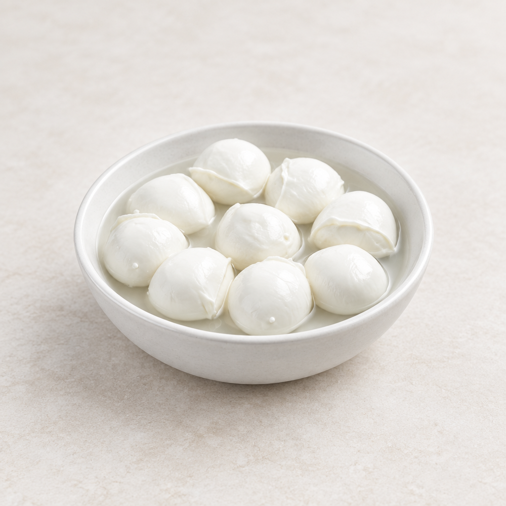 Bocconcini di mozzarella in ciotola