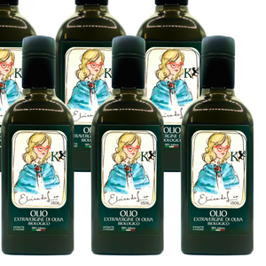 Olio Biologico DI Extravergine di Oliva in elegante bottiglia, prodotto biologico calabrese.