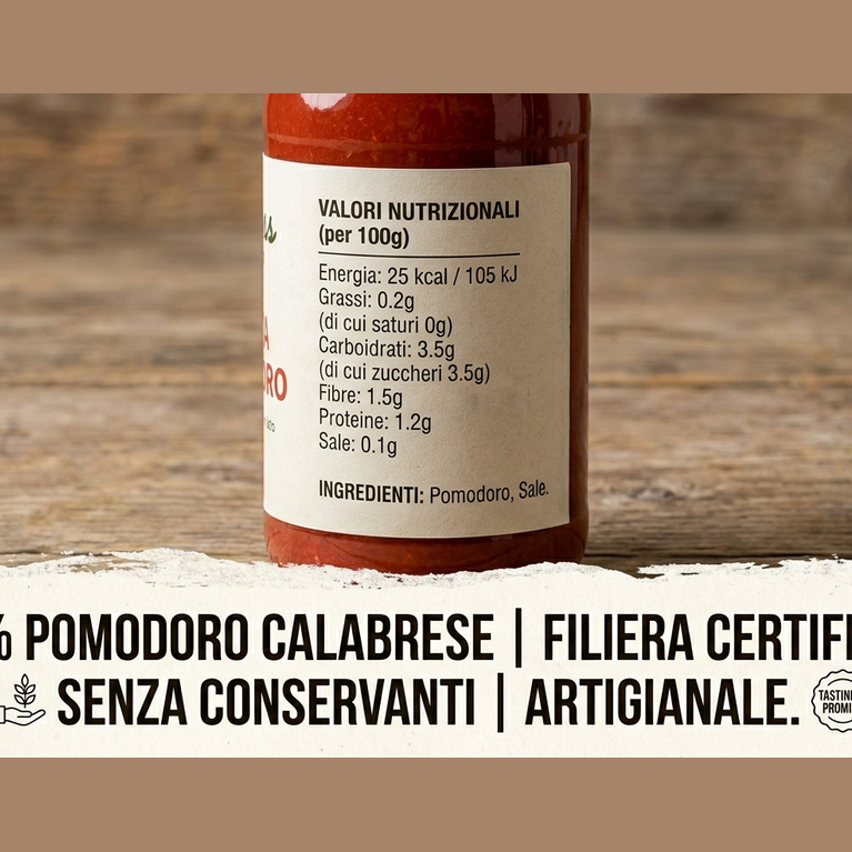 La Passata Artigianale con Pomodoro 100% Calabrese 720 ml