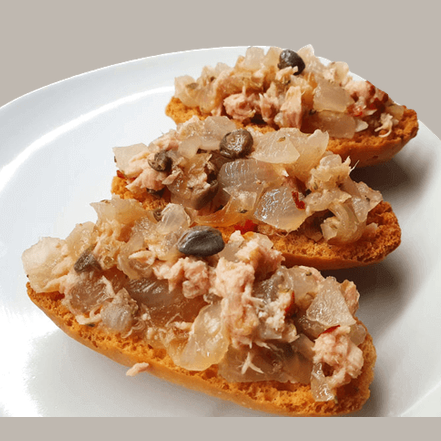 Bruschetta Artigianale al Tonno e Cipolla in olio di oliva 200 gr. - Conserve di Terra, di Mare, Delicatessen - horecahub.myshopify.com