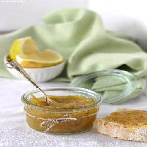 Confiture épicée à la bergamote et au piment pot de verre 200 gr.