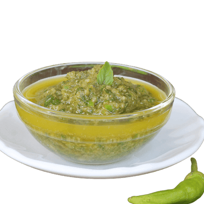Artisanal Pate of green chillies in olive oil 200 gr.