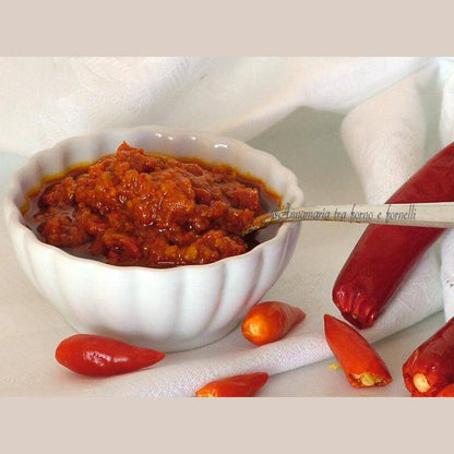 Rosso di Calabria - Peperoncino Macinato in Olio di Oliva 200 gr. - Tastiness Food Shop